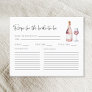 Wine Vino Before Vows Bridal Shower Recipe Cards
