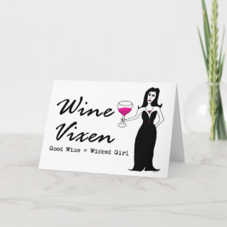 Wine Vixen "Good Wine = Wicked Girl" Card