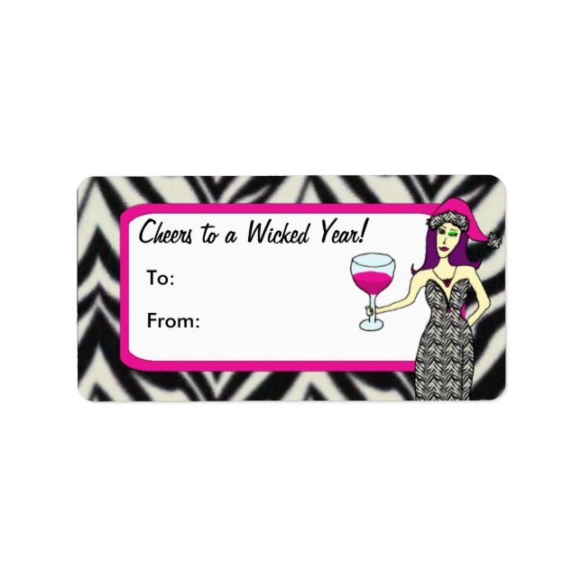 Wine Vixen Holiday Gift Labels (Front)