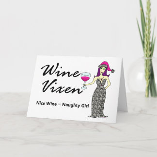 Wine Vixen "Nice & Naughty" Christmas Greeting Holiday Card