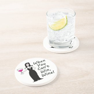 Wine Vixen Simply Wicked When You Can't Win, Wine Beverage Coasters
