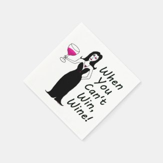 Wine Vixen Simply Wicked When You Can't Win, Wine Paper Napkin