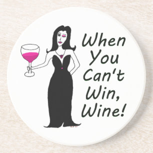 Wine Vixen Simply Wicked When You Can't Win, Wine Sandstone Coaster