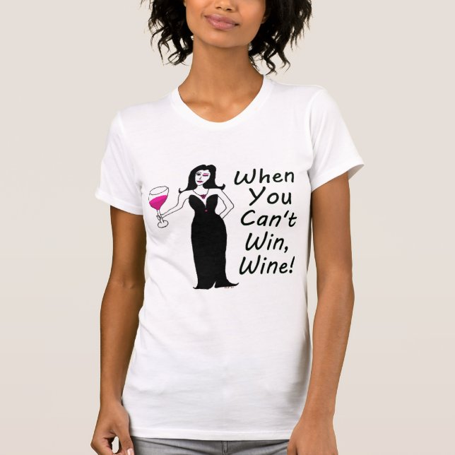 Wine Vixen Simply Wicked When You Can't Win, Wine T-Shirt (Front)