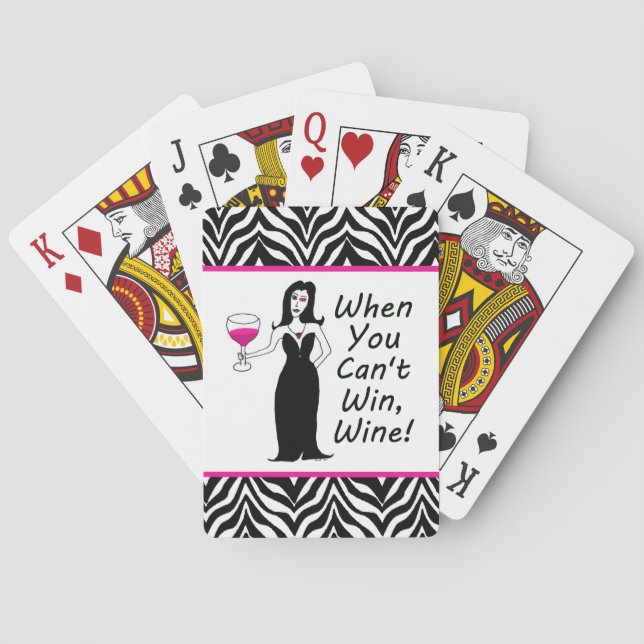 Wine Vixen When You Can't Win, Wine Poker Cards (Back)