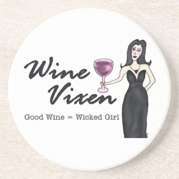 Wine Vixen "wicked Girl" Drink Coaster by Victoreeah at Zazzle