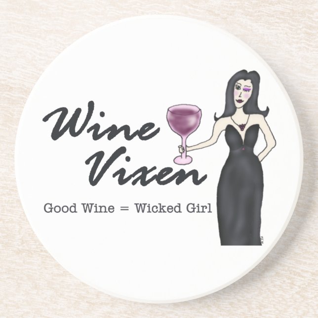 Wine Vixen "Wicked Girl" Drink Coaster (Front)