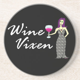 Wine Vixen Wickedly Dark Sandstone Coaster