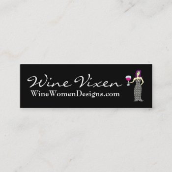 Wine Vixen  Winewomendesigns.com Profile Card by Victoreeah at Zazzle
