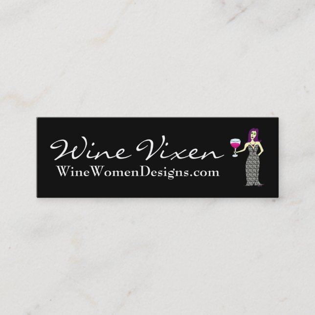 Wine Vixen, WineWomenDesigns.com Profile Card (Front)