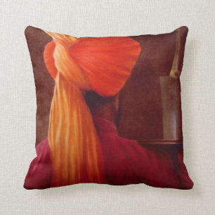 Wine Waiter at the Taj Throw Pillow