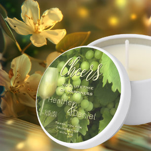 Wine Wedding Chic Green Mini Candle Favors