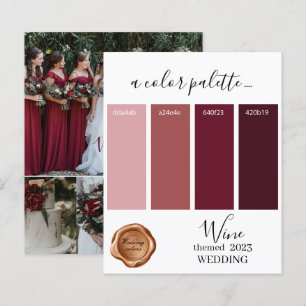 Wine Wedding colors Palette Card 2023