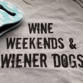 Wine Weekends & Wiener Dogs Bella Canvas Shirt by Smoothe1 at Zazzle