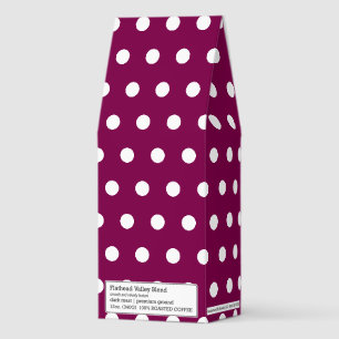 WINE WHITE POLKA DOT CUSTOMIZED STYLISH ROASTED COFFEE