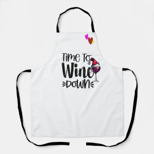 Wine Wind Down Christmas Apron - Chef Gift