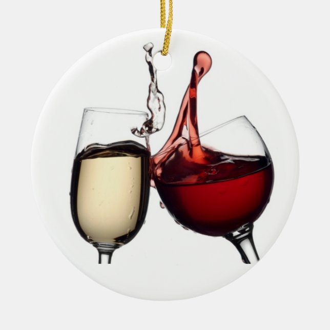 WINE WINE AND MORE WINE TREE ORNAMENT (Front)