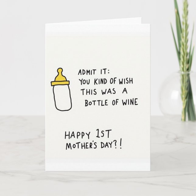 Wine Wish First Mothers Day Card (Front)