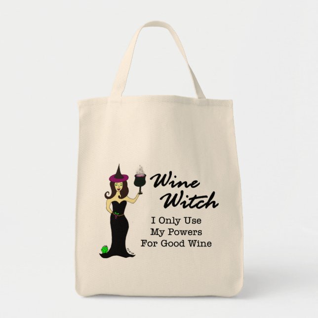 Wine Witch Shopping Bag (Front)