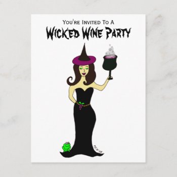 Wine Witch Wicked Wine Party Invitation by Victoreeah at Zazzle