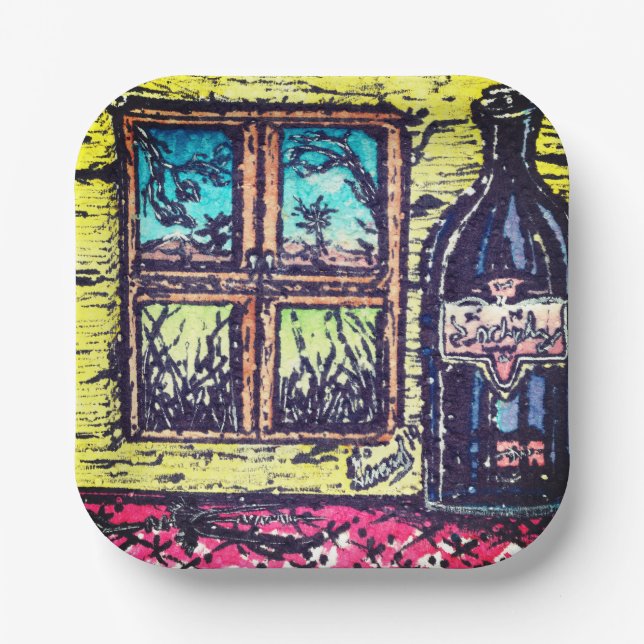 Wine With a View Paper Plates (Front)