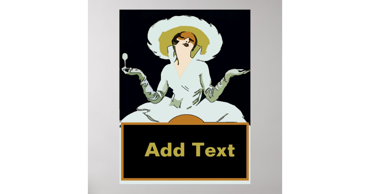 Wine Woman & Add Text Here Poster | Zazzle