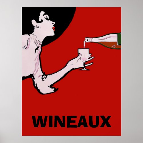 Wineaux  Vintage Lady Posters