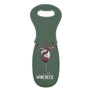 Winedeer Funny Couples Christmas Matching Holiday  Wine Bag