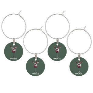 Winedeer Funny Couples Christmas Matching Holiday Wine Charm