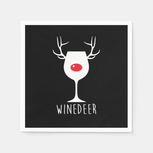 Winedeer Funny X_mas Wine Bottle Napkins