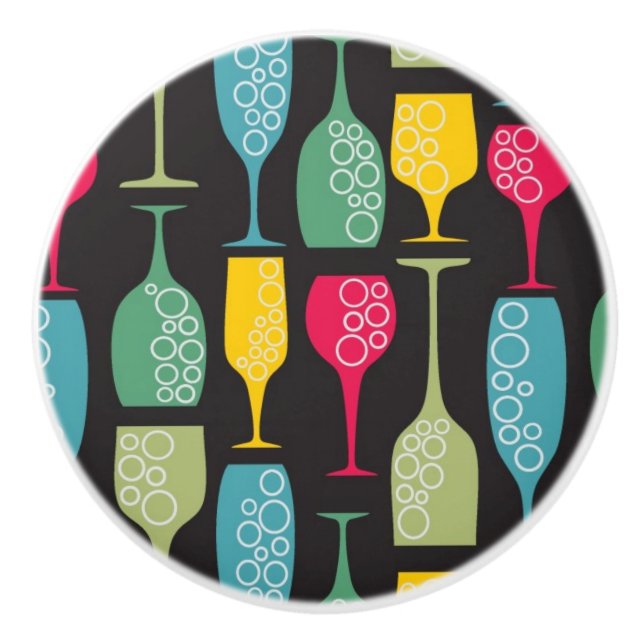 Wineglass Ceramic Knob (Front)