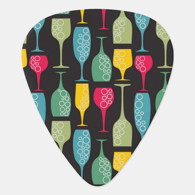 Wineglass Guitar Pick (Front)