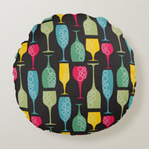 Wineglass Round Pillow