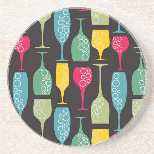 Wineglass Sandstone Coaster (Front)