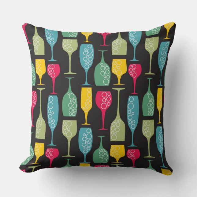 Wineglass Throw Pillow (Front)