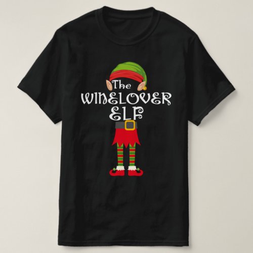 winelover elf family matching christmas T_Shirt