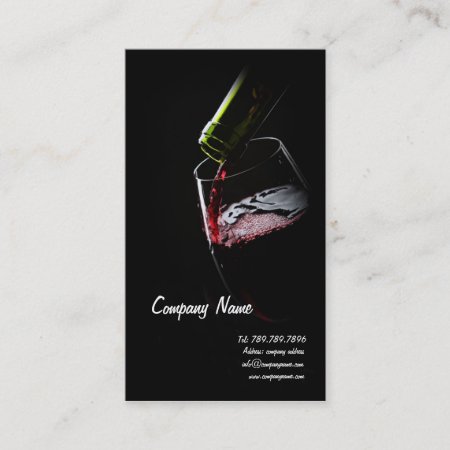 Winemaker Taster Winery Sommelier Red Grape Business Card