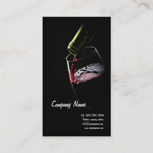 Customizable Winemaker or Taster Business Card Template