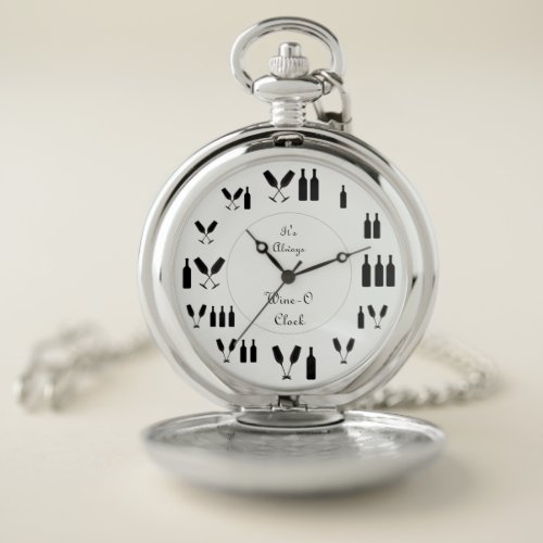 WineO Clock Pocket Watch