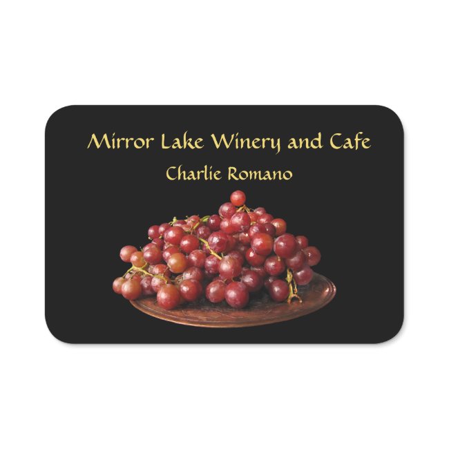 Winery and Cafe Name Tag