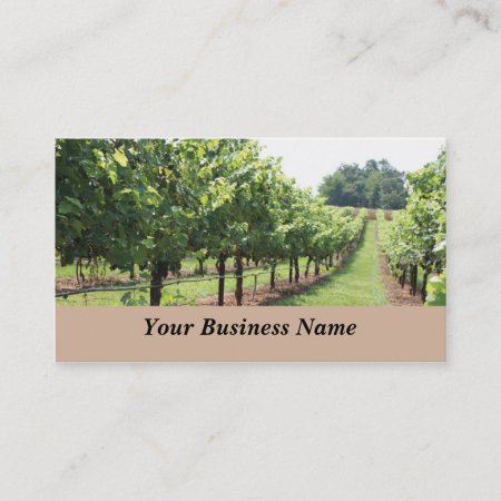 Winery And Vineyard Business Card