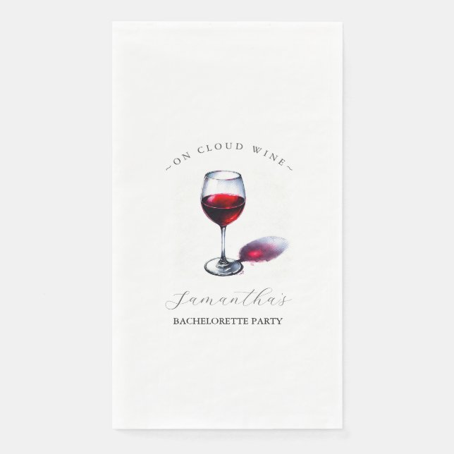 Winery Bachelorette Party Theme Paper Napkins (Front)