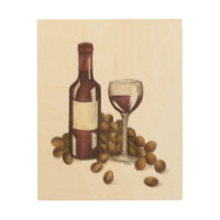Winery Bar Restaurant Red Wine Glass Bottle Art