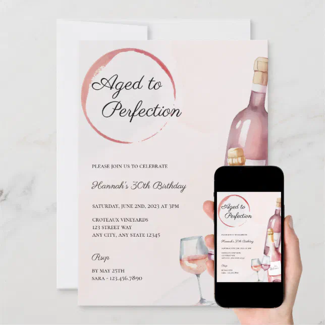 Winery Birthday Party Invitation Zazzle