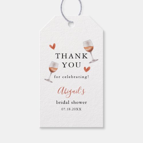 Winery Bridal Shower Favor Gift Tags
