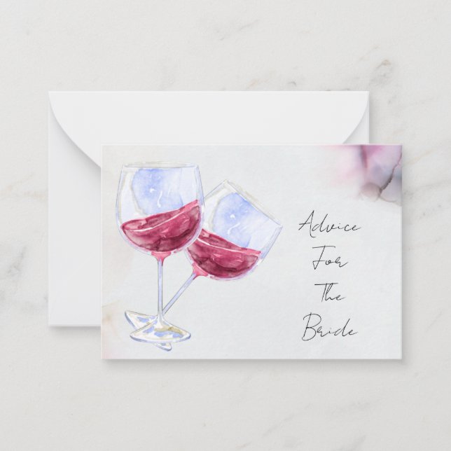 Winery bridal shower  note card (Front)