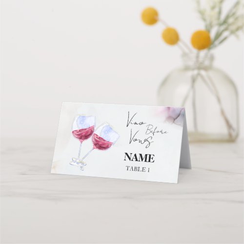 Winery bridal shower  place card