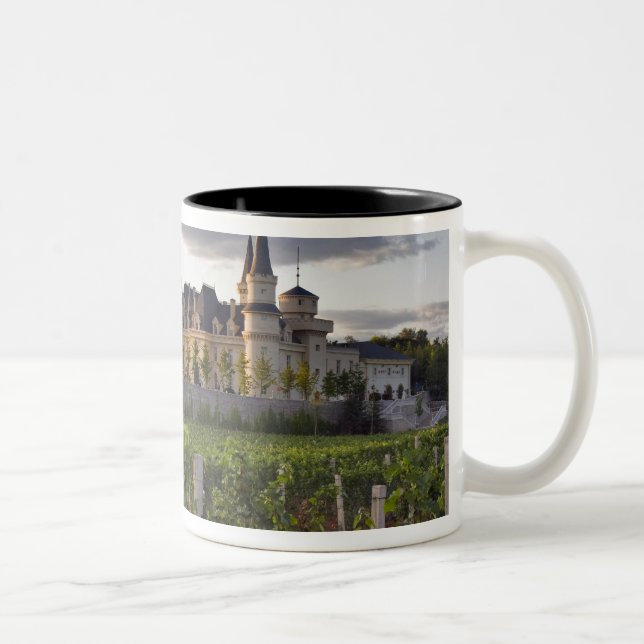 Winery building seen from the vineyard at Two-Tone coffee mug (Right)