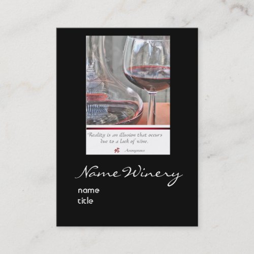 Winery business card