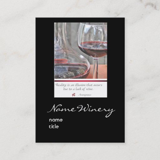 Customizable Winery business card